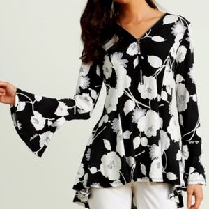 Floral Bell Sleeve Top 10
